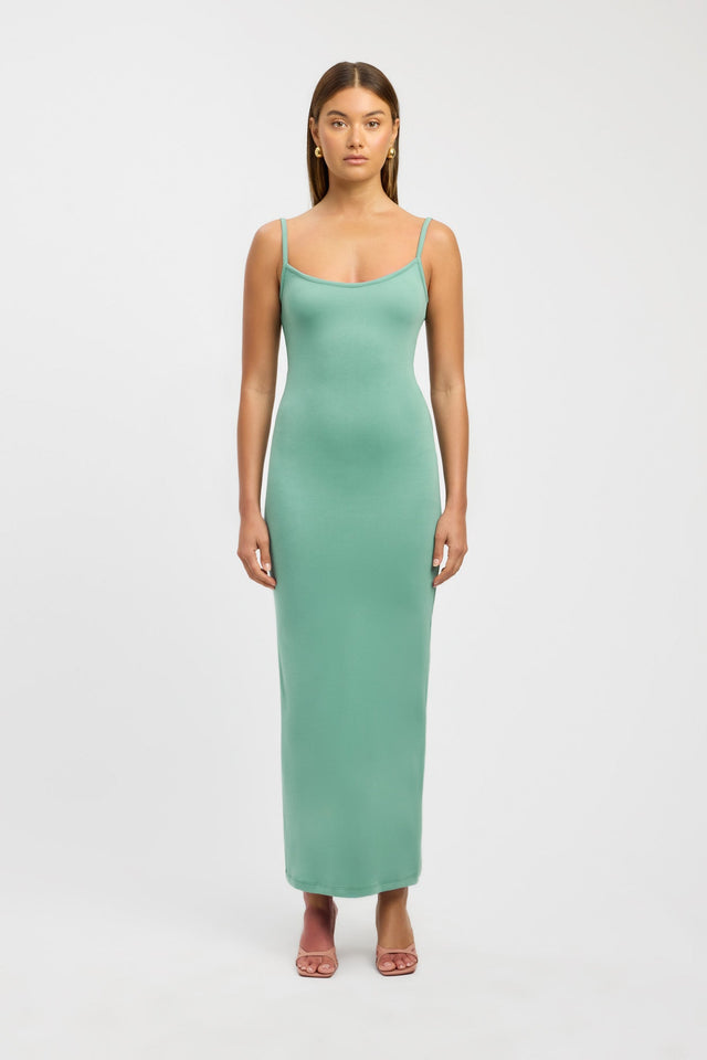 product Marzia Singlet Dress Kookai Straight Midi Fitted Squareneck white womens-dresses 