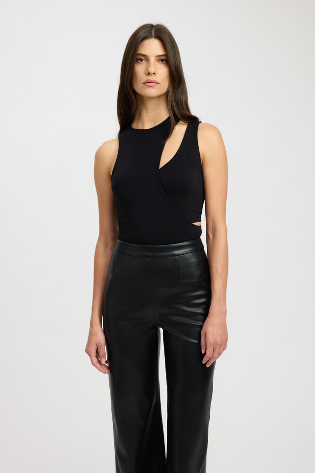 product Agnes Tank Kookai Fitted Asymmetry Sleeveless Womens-Blouse 