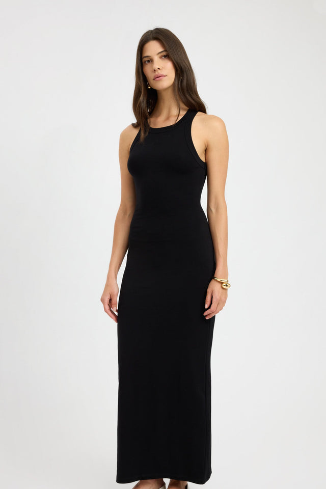 product Brianna Tank Dress Kookai Bodycon Maxi Fitted Roundneck white womens-dresses 