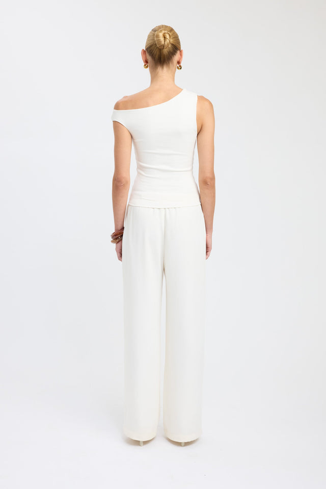 back Greta Top Kookai Fitted Asymmetry Sleeveless Womens-Blouse 