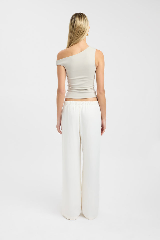 back Greta Top Kookai Fitted Asymmetry Short sleeves Womens-Blouse 