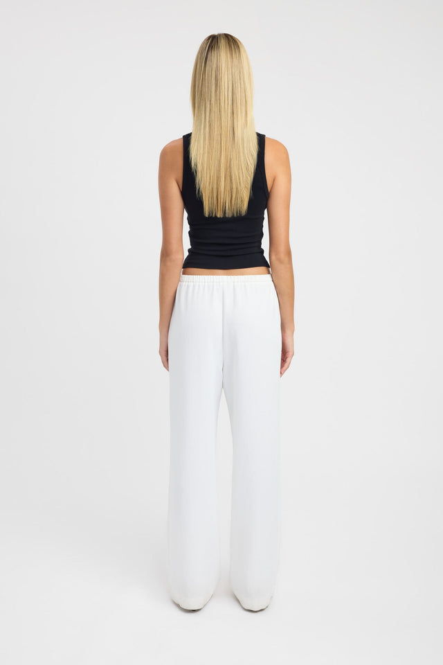 back Monogram Scoop Tank Kookai Fitted Scoop black womens-singlets 