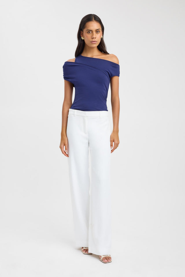 side Atis Asymmetric Top Kookai Fitted Asymmetry Short sleeves Womens-Blouse 