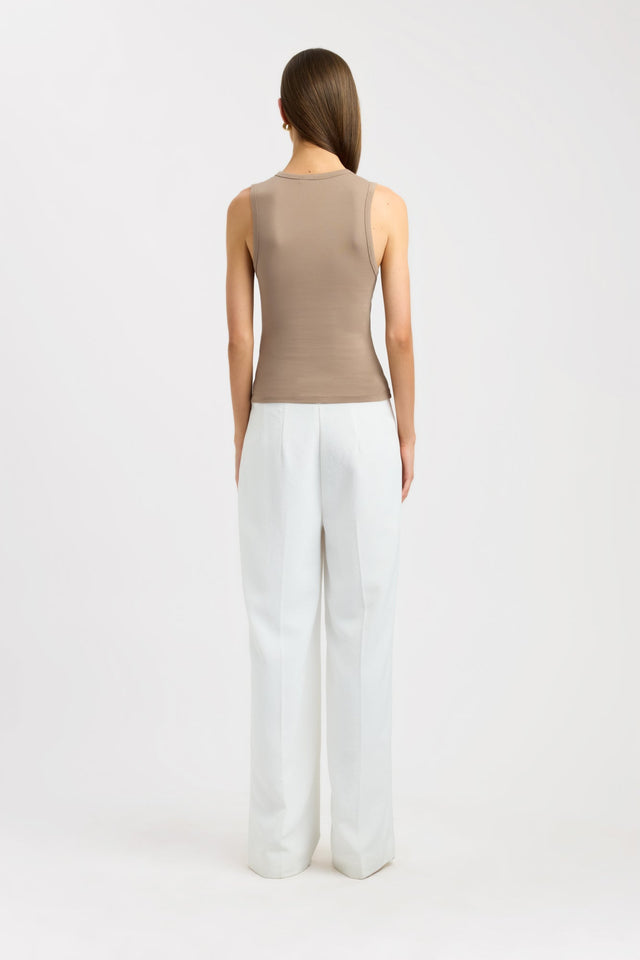 back Soho Tank Kookai Fitted V-neck womens-singlets 