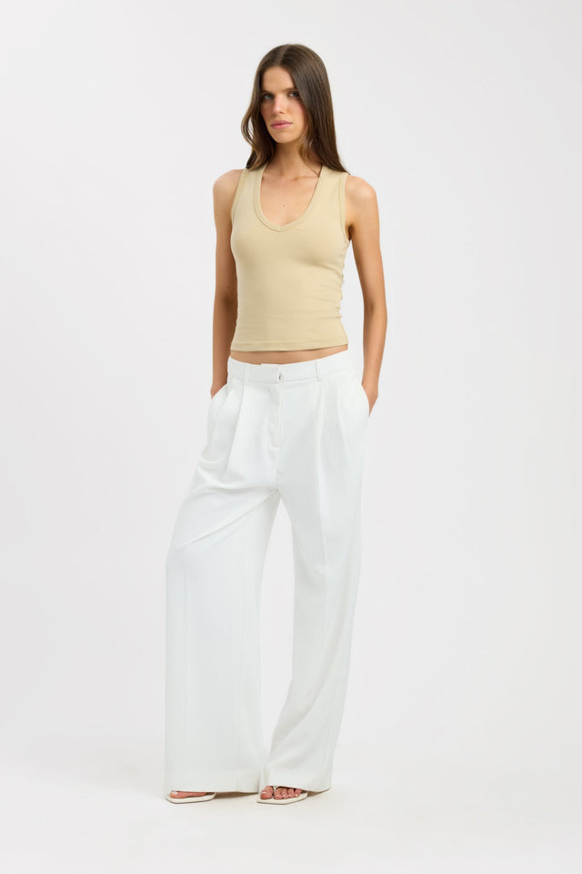 side Soho Tank Kookai Fitted Scoop womens-singlets 