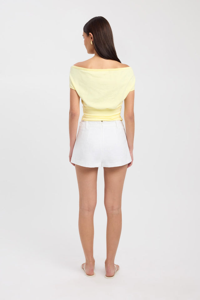 back Marlo Top Kookai Fitted Boatneck Short sleeves Womens-Blouse 