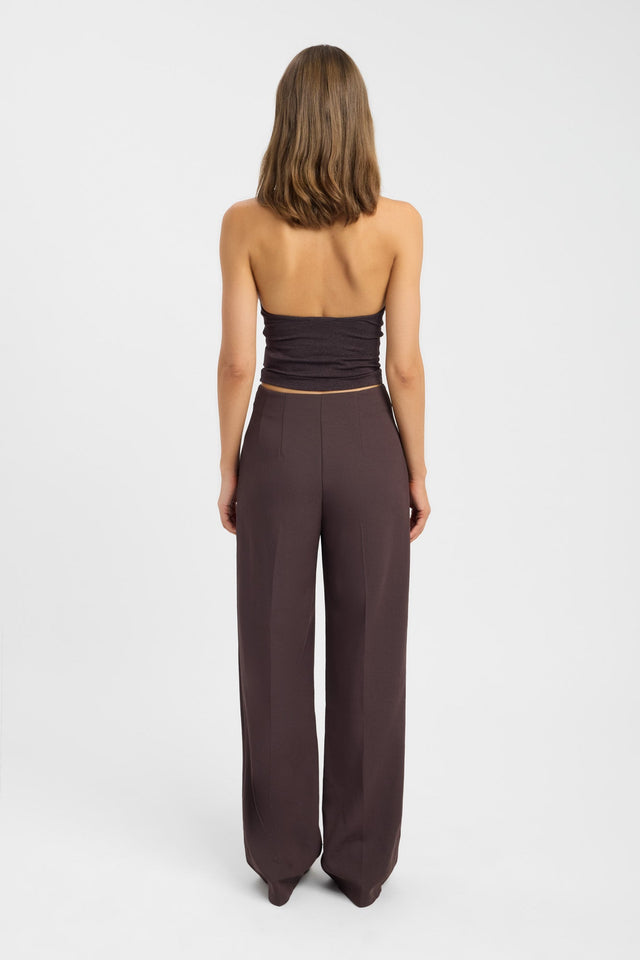 back Kaya Top Kookai Fitted V-neck Sleeveless Womens-Blouse 