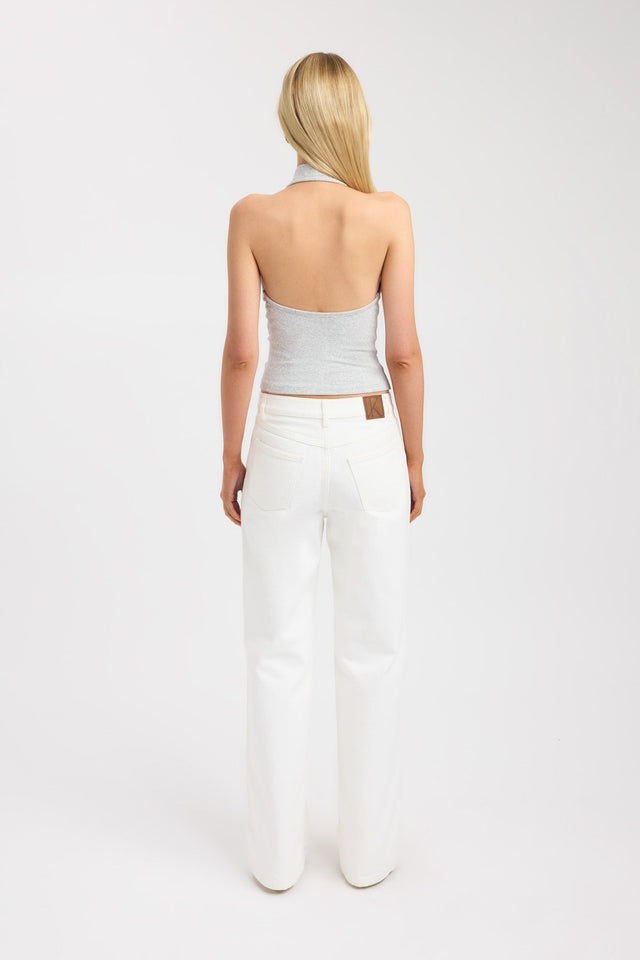 back Kaya Top Kookai Fitted V-neck Sleeveless Womens-Blouse 