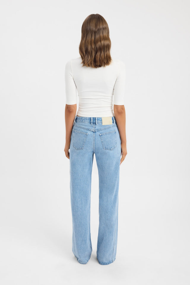 back Jac Top Kookai Fitted Boatneck Half sleeves Womens-Blouse 
