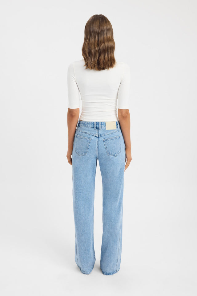back Jac Top Kookai Fitted Boatneck Half sleeves Womens-Blouse 