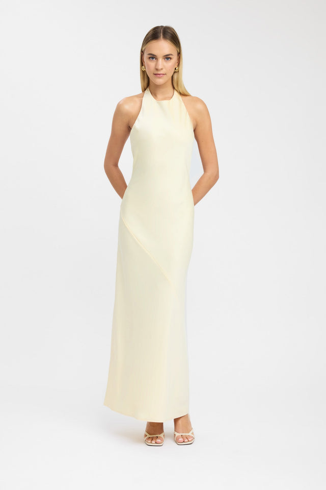 front Palermo Maxi Dress Kookai Straight Maxi Fitted Squareneck white womens-dresses 