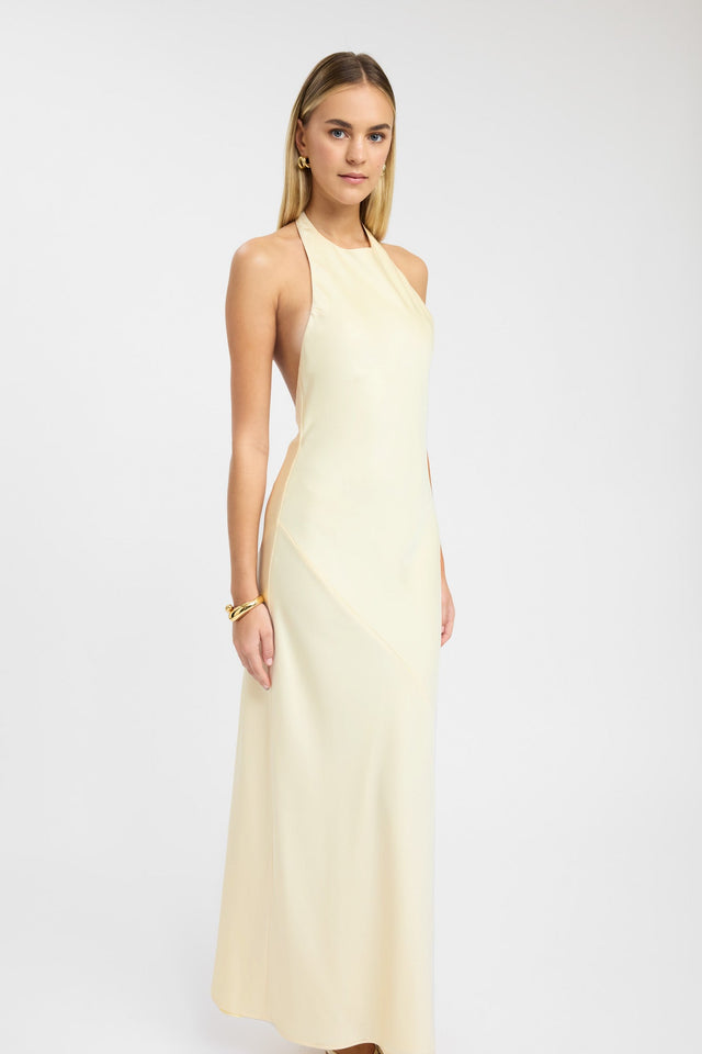 back Palermo Maxi Dress Kookai Straight Maxi Fitted Squareneck white womens-dresses 