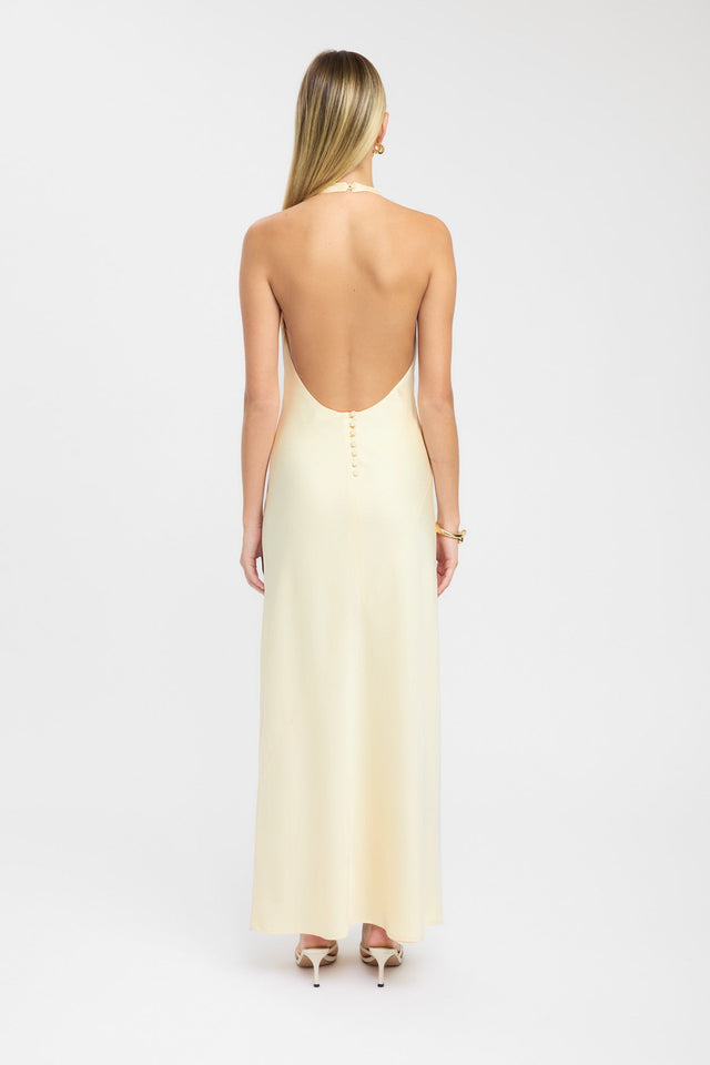 back Palermo Maxi Dress Kookai Straight Maxi Fitted Squareneck white womens-dresses 