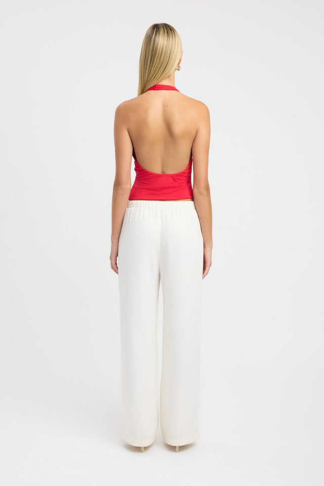 back Paloma Top Kookai Fitted Plungeneck Sleeveless Womens-Blouse 