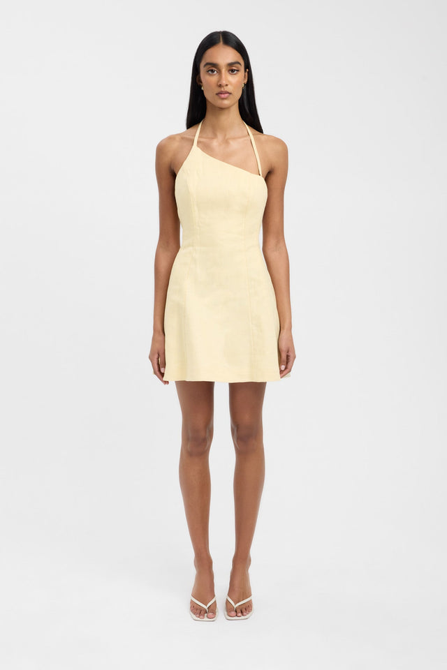 Palm One Shoulder Mini Dress