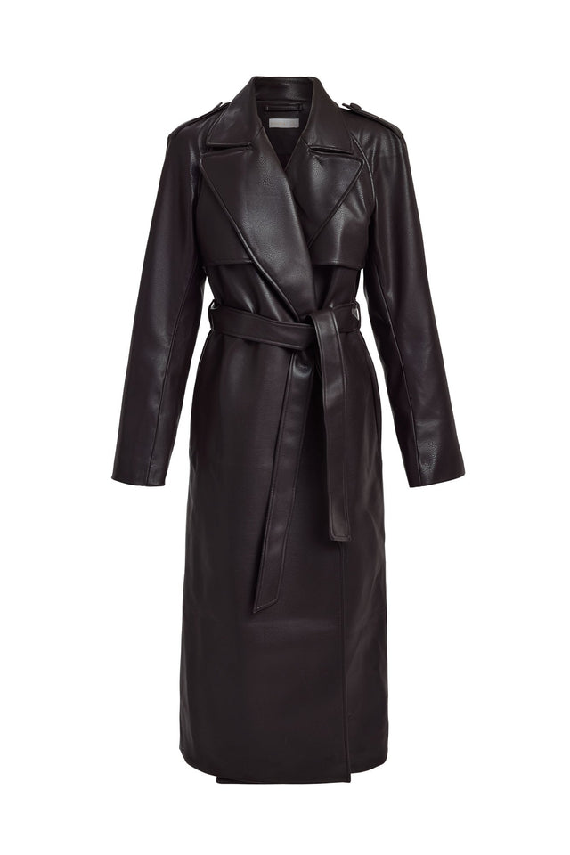 Presenting the Heavy Phoenix Tied Trench womens coats and jackets with full sleeves in black detail