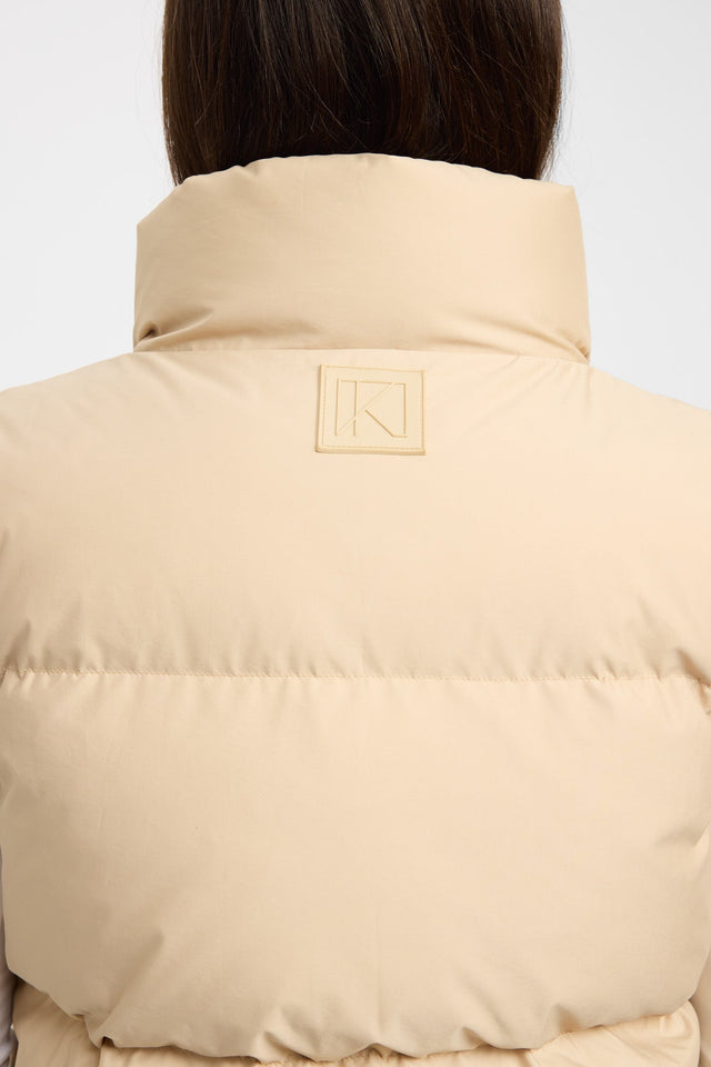 product Vermont Puffer Vest Kookai Sleeveless Puffer Short beige womens-coats-and-jackets 