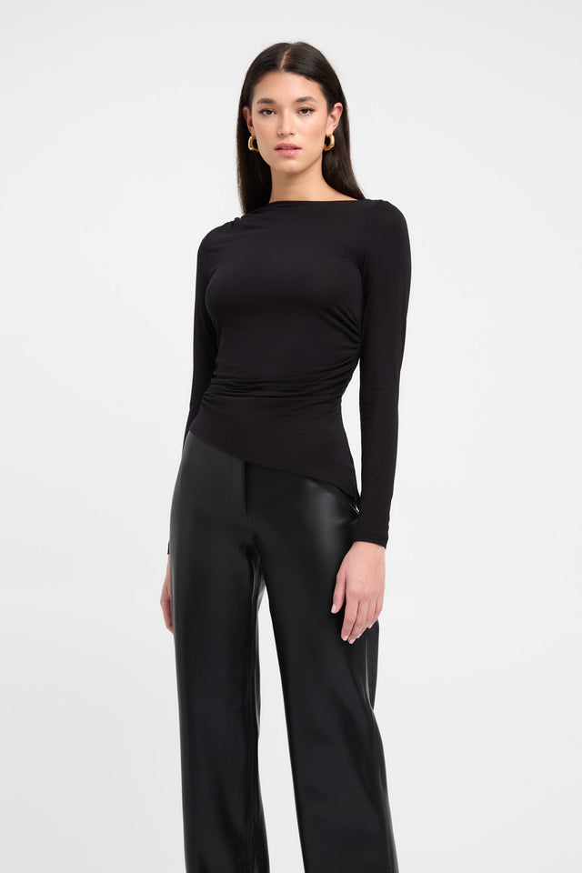 product Silene Asymmetric Top Kookai Fitted Boatneck Three quarter sleeves Womens-Blouse 
