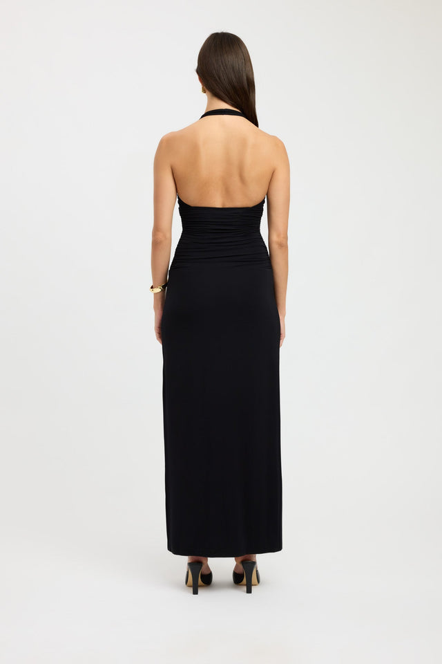 front Brooklyn Maxi Dress Kookai Straight Maxi Relaxed Squareneck white womens-dresses 