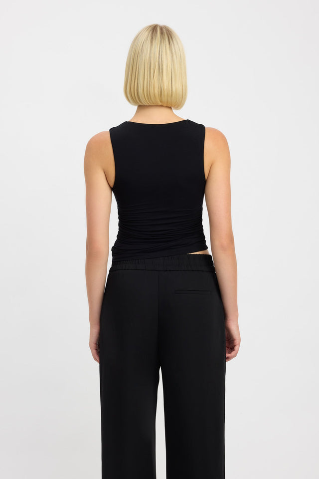 front Mina Top Kookai Fitted Thick strap white womens-singlets 