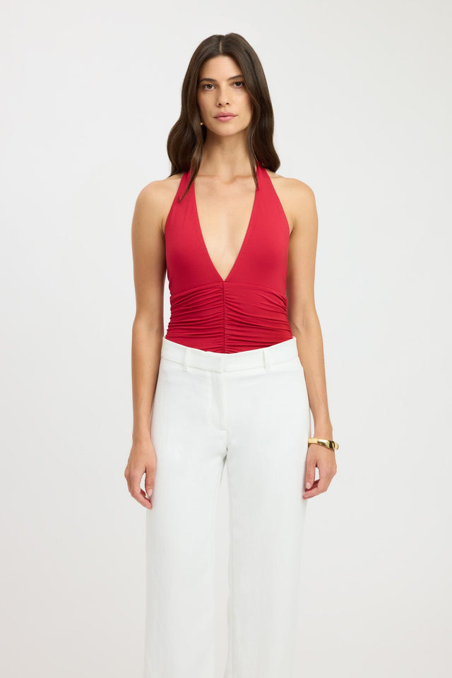 product Brooklyn Top Kookai Fitted Squareneck Sleeveless Womens-Blouse 