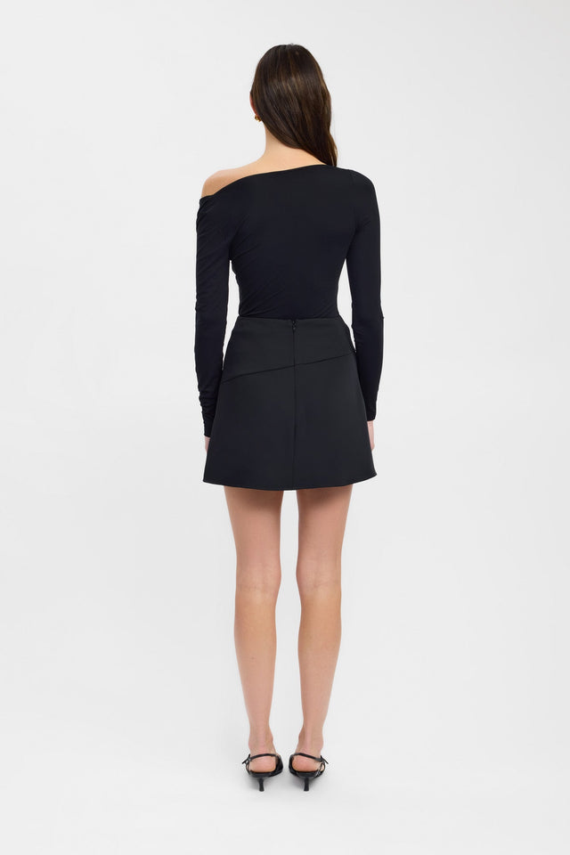 back Robbie Top Kookai Fitted Asymmetry Long sleeve Womens-Blouse 