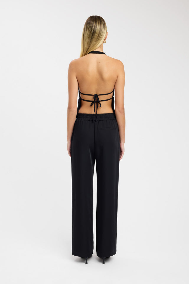 back Harper Top Kookai Fitted Plungeneck Sleeveless Womens-Blouse 