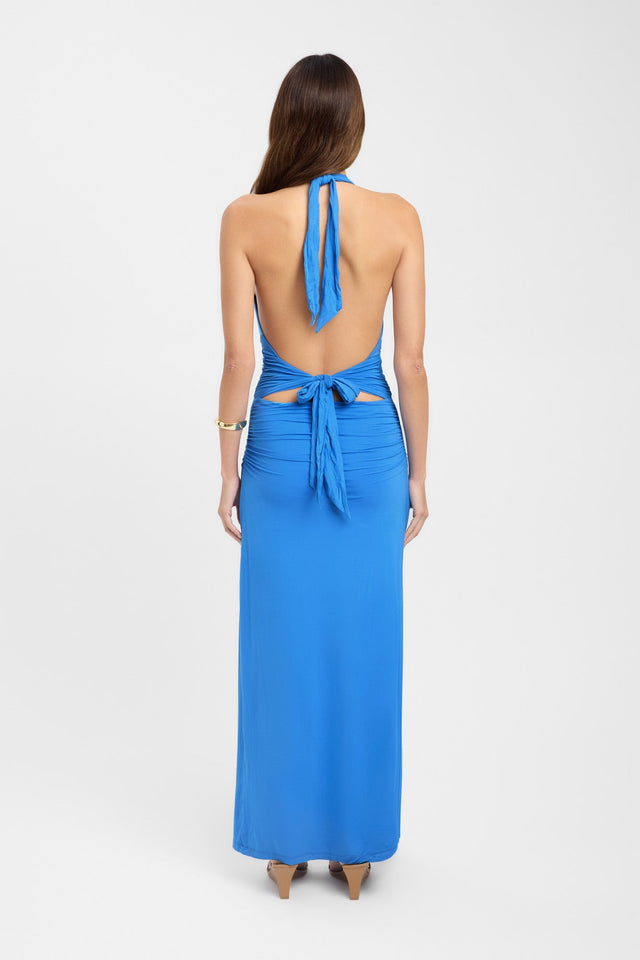 back Leni Maxi Dress Kookai Bodycon Maxi Fitted Plungeneck grey womens-dresses 