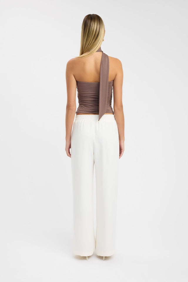 back Behati Strapless Top Kookai Fitted Asymmetry Sleeveless Womens-Blouse 