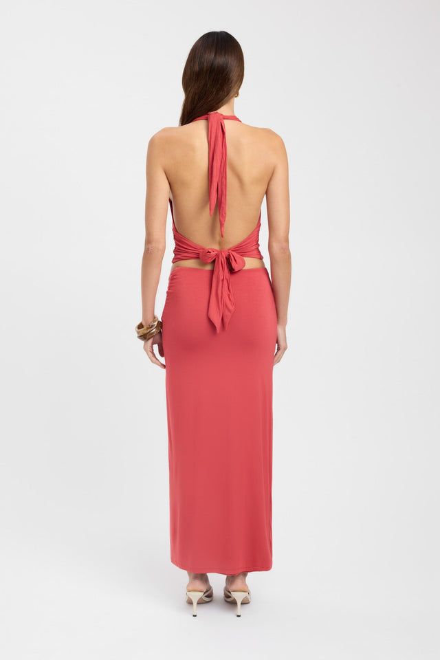 back Quinn Maxi Skirt Kookai Straight Maxi black womens-skirts 