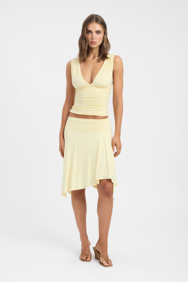 front Solis Top Kookai Fitted Straight Sleeveless Womens-Blouse 