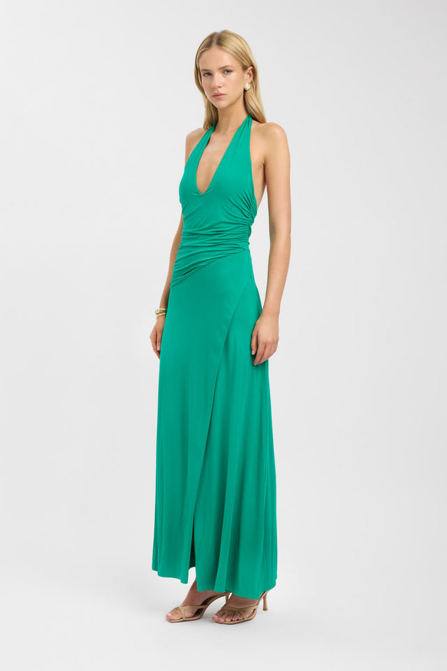 side Maya Maxi Dress Kookai Straight Maxi Fitted V-neck womens-dresses 
