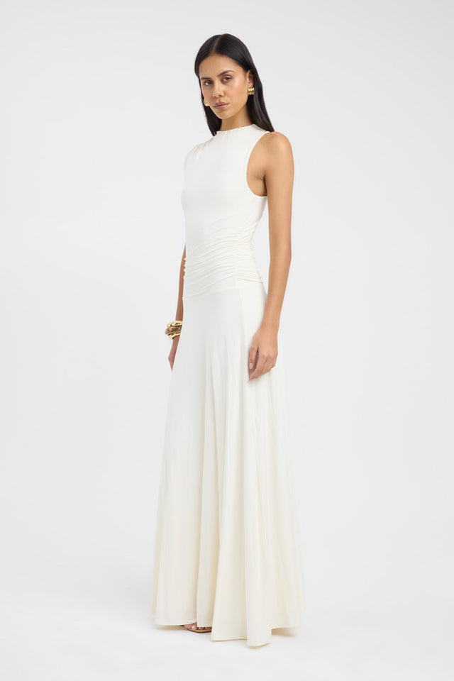 side Zuri Maxi Dress Kookai Bodycon Maxi Fitted Highneck womens-dresses 