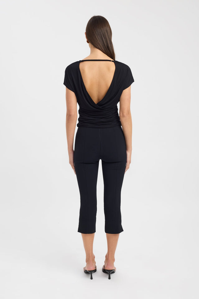 back Amaya Top Kookai Relaxed Boatneck Short sleeves Womens-Blouse 