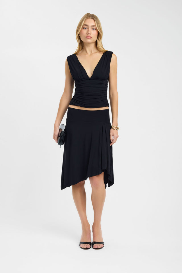 front Lainie Skirt Kookai Asymmetry Mini womens-skirts 