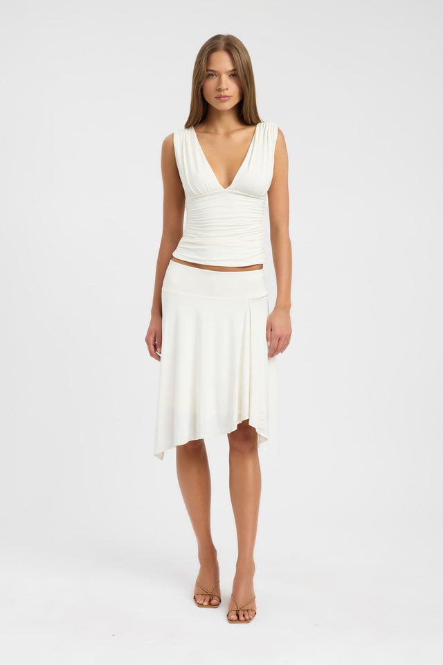 front Lainie Skirt Kookai Asymmetry Midi womens-skirts 