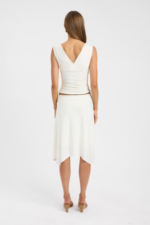 back Lainie Skirt Kookai Asymmetry Midi womens-skirts 