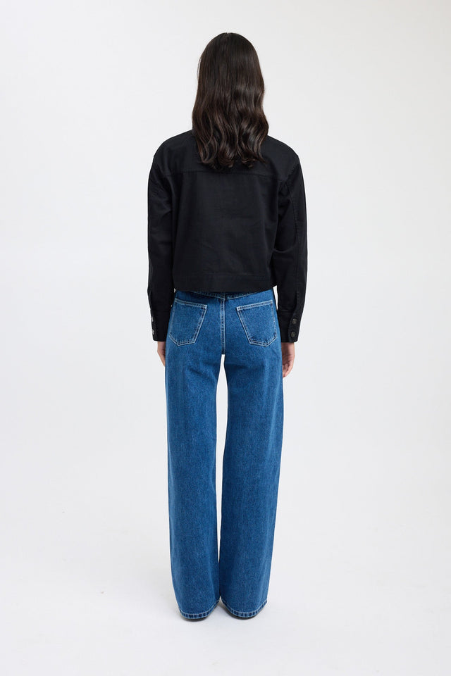 back Sawyer Jacket Kookai Long sleeve Bomber Short brown womens-coats-and-jackets 