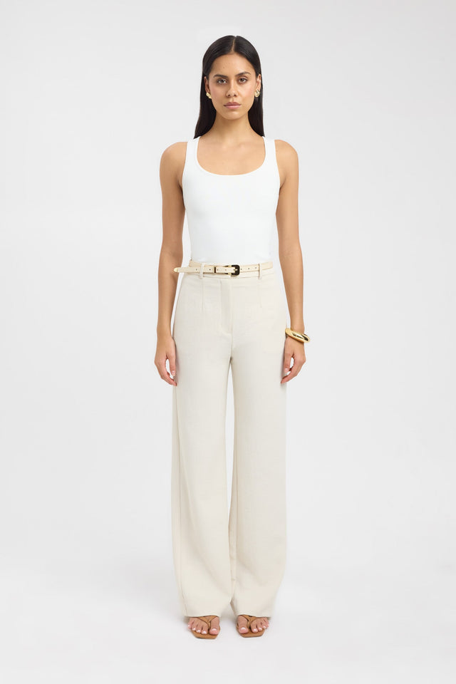 front Serenity Scoop Tank Kookai Fitted Scoopneck Sleeveless Womens-Blouse 