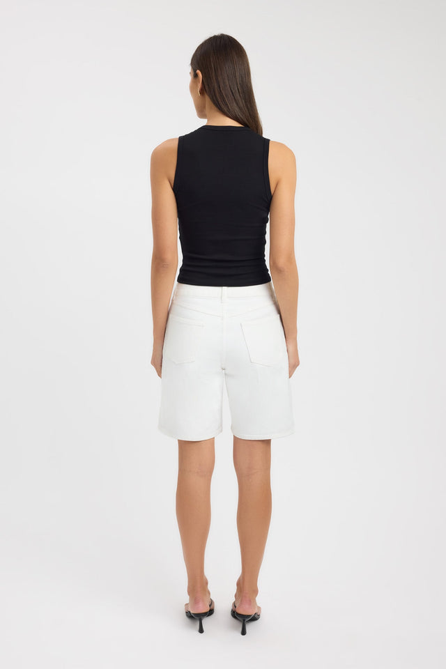 back Soho Tank Kookai Fitted V-neck Sleeveless Womens-Blouse 