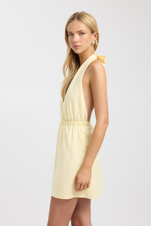 side Solana Plunge Mini Dress Kookai Straight Mini Relaxed Plungeneck womens-dresses 