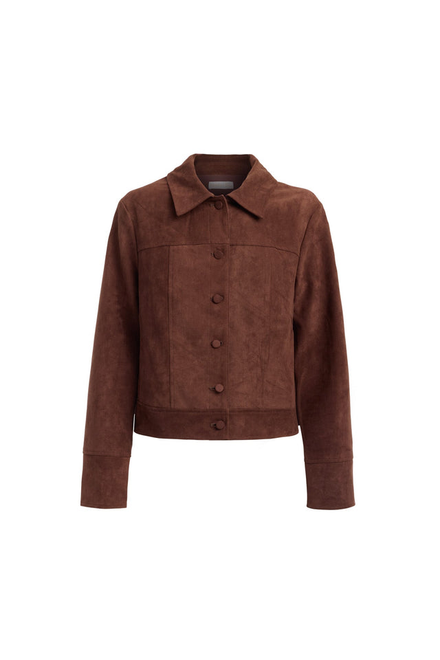 side Suki Jacket Kookai Long sleeve Regular Regular brown womens-coats-and-jackets 