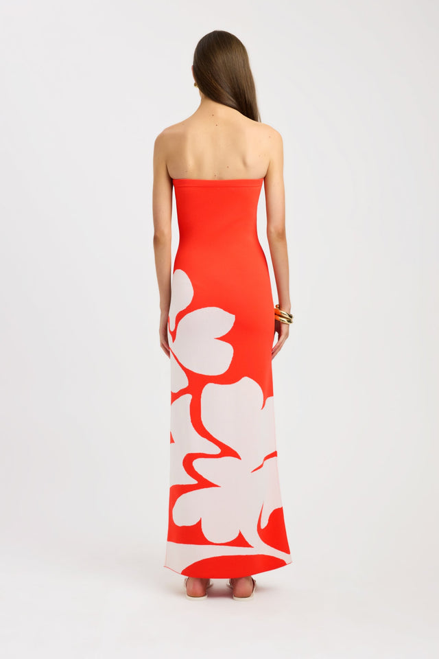 back Malibu Strapless Dress Kookai Straight Maxi Fitted Straight womens-dresses 