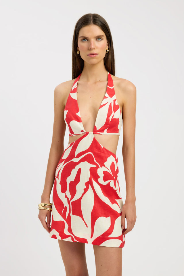 Lani Mini Dress Kookai Straight Mini Fitted Plungeneck womens-dresses 