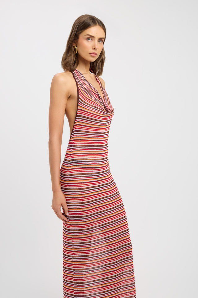 side Sully Cowl Maxi Dress Kookai Bodycon Maxi Fitted Cowlneck womens-dresses 