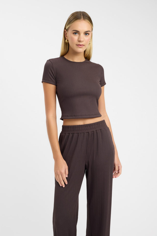 product Valley Tee Kookai Fitted Roundneck Short sleeves Womens-Blouse 