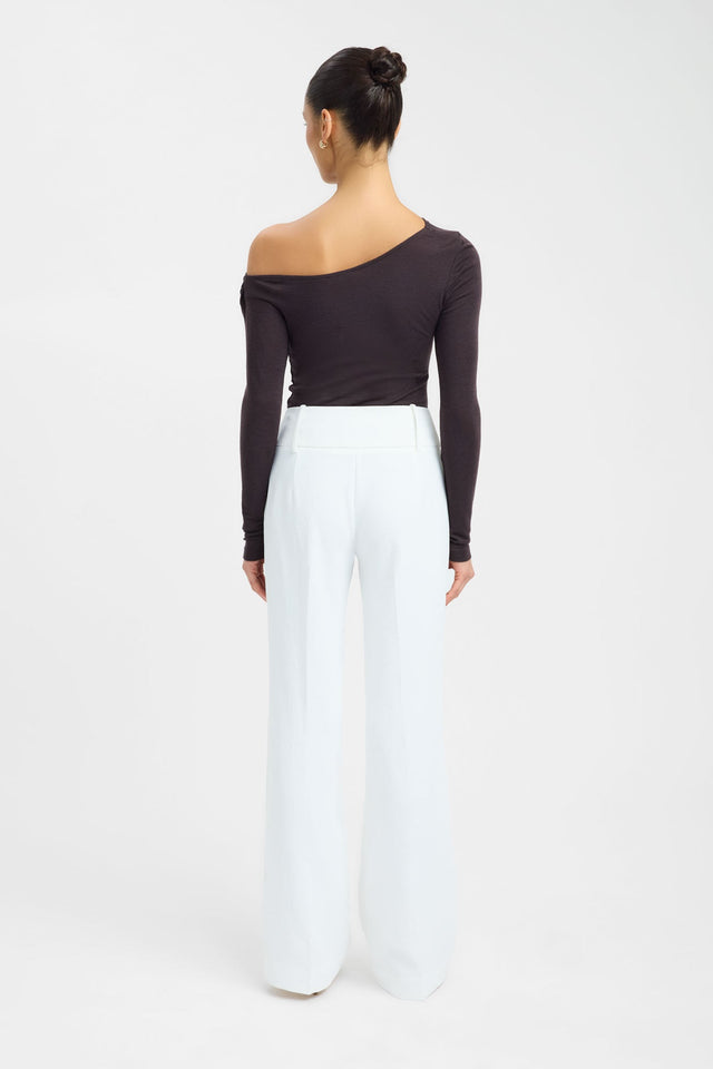 Whistler Wool Top Kookai Fitted Asymmetry Long sleeve Womens-Blouse 