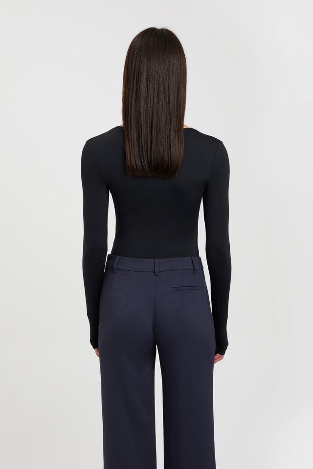 back Tahnee Bodysuit Kookai Fitted V-neck Long sleeve Womens-Blouse 