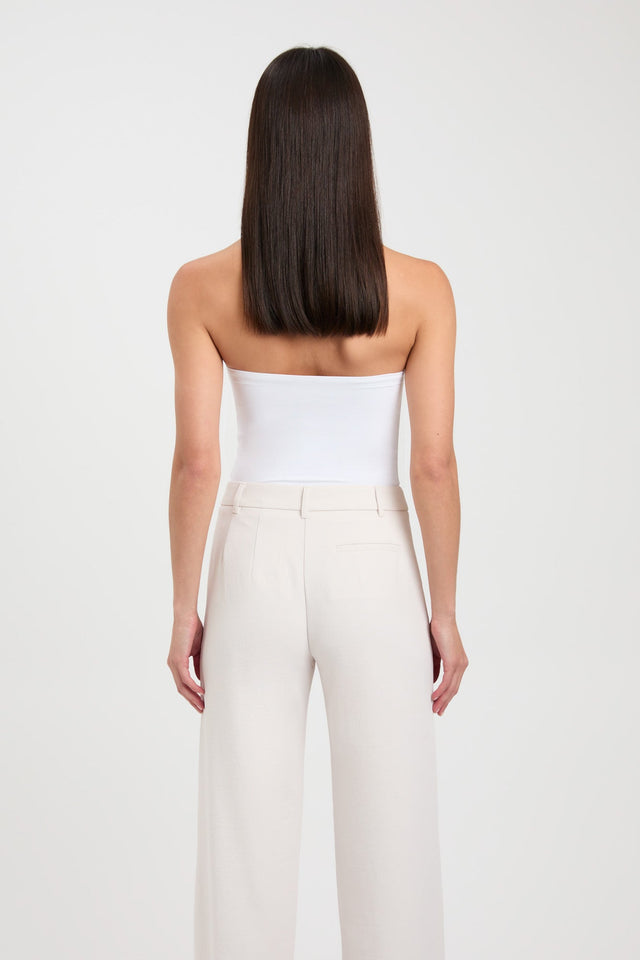 front Vita Strapless Top Kookai Fitted Squareneck Sleeveless Womens-Blouse 