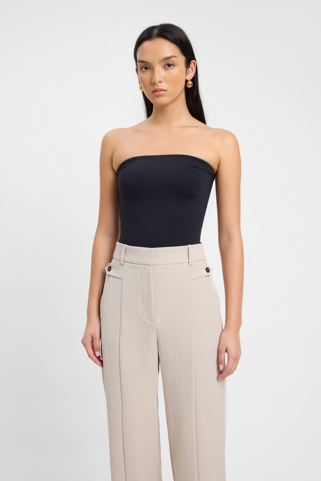 Vita Strapless Top Kookai Fitted Squareneck Sleeveless Womens-Blouse 